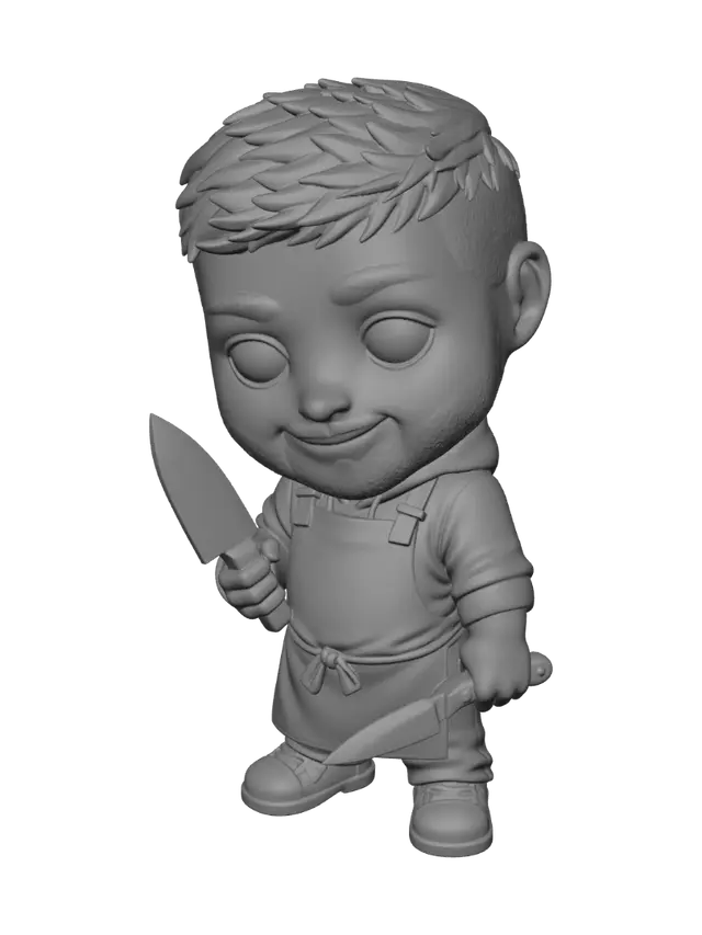 3D model for Tiny Chef with Knives