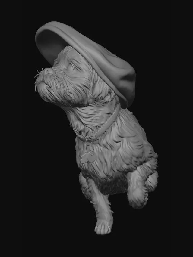 3D model for Puppy in a Hoodie