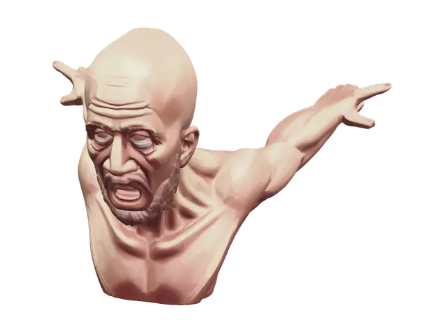 3D model for Stylized Wojak Pointing Meme