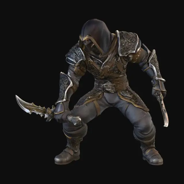 3D model for World of warcraft human  rogue