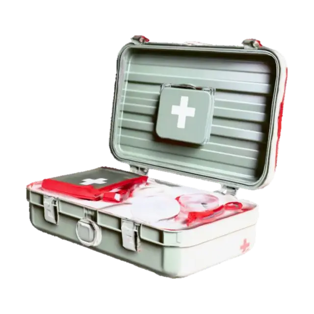 Open med-kit. - Case 3D model, vytvořený pomocí AI