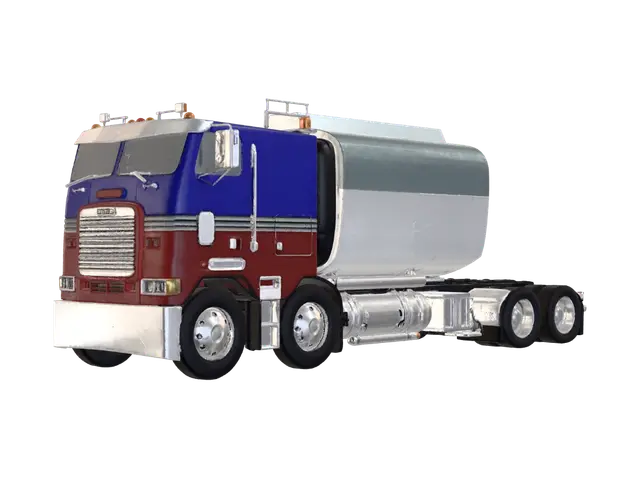 3D model for Tilted Tanker Truck