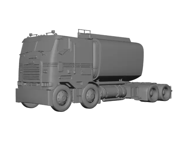 3D model for Tilted Tanker Truck