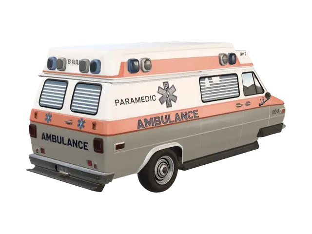 3D model for Ambulance with Orange Stripe