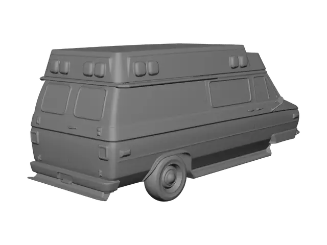 3D model for Ambulance with Orange Stripe