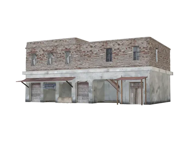 3D model for Abandoned Brick Building