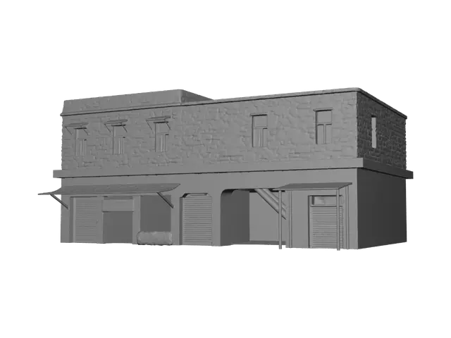 3D model for Abandoned Brick Building