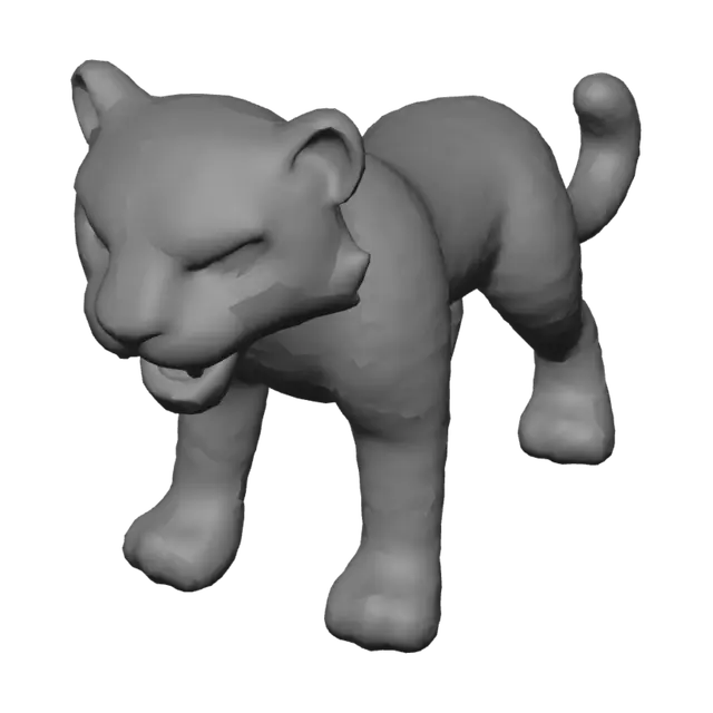 3D model for Roaring Leopard Cub