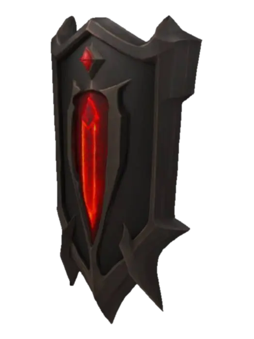 Dark Enigma Shield 3D model, vytvořený pomocí AI
