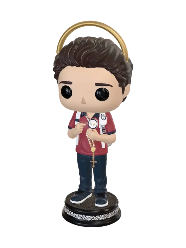 Saintly Boy with Rosary - Saint 3D model, vytvořený pomocí AI
