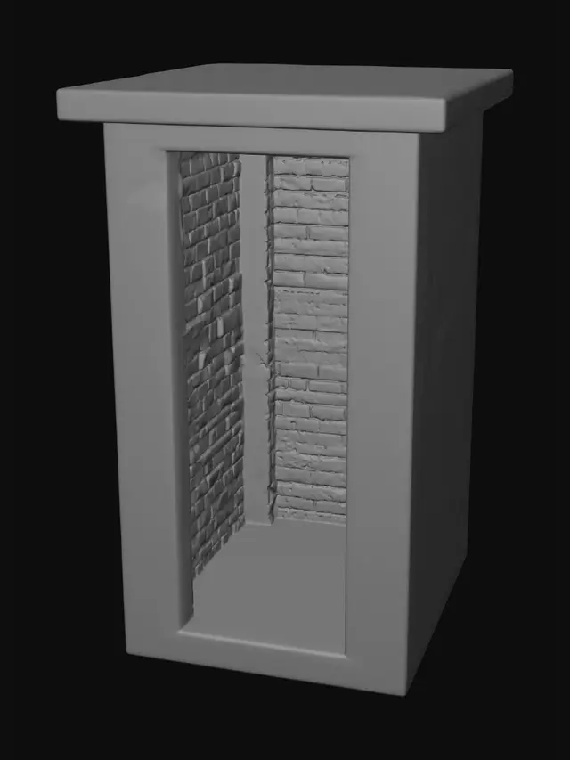 3D model for Concrete Shrine in the Field