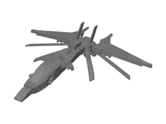 3D model for Azure Starfighter