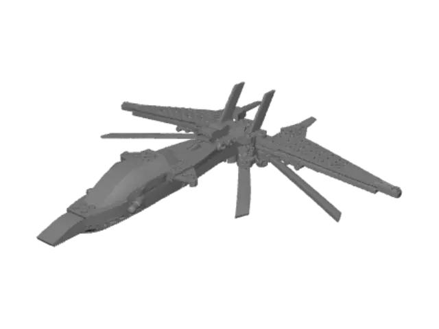 3D model for Azure Starfighter