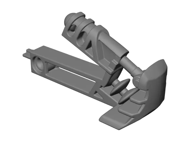 3D model for Tan LEGO Technic Arm Connector Assembly