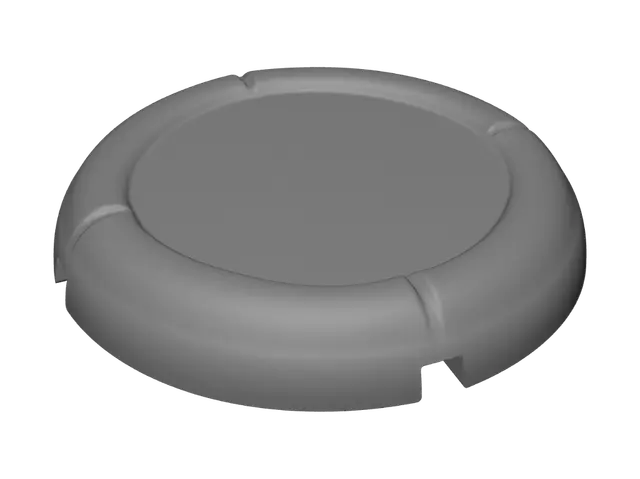 3D model for Red circular plastic lid