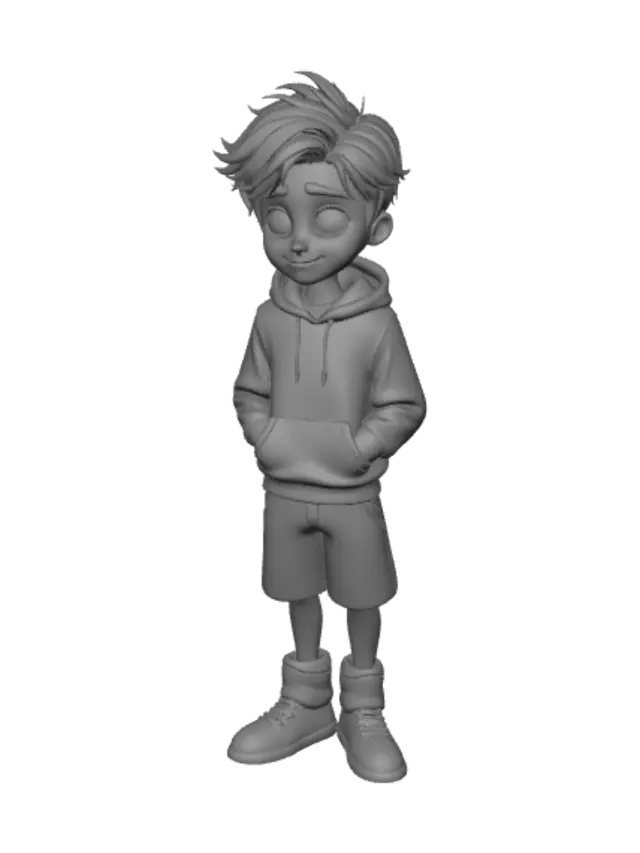 3D model for Big-Eyed Hoodie Boy