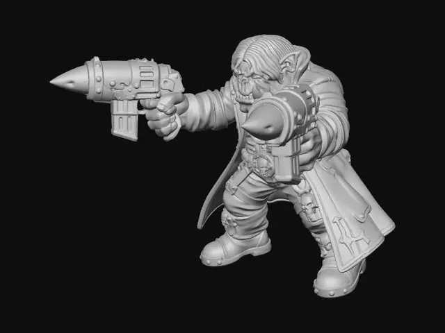 3D model for Twin Gatling Orc Warlord
