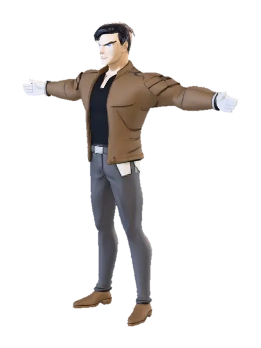 Animated Hero - Dccomics 3D model, vytvořený pomocí AI