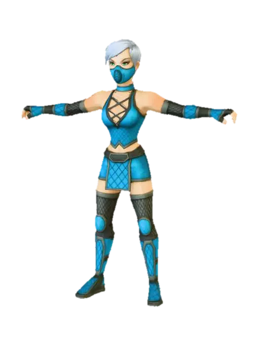 Ice Warrior - Mortalkombat 3D model, vytvořený pomocí AI
