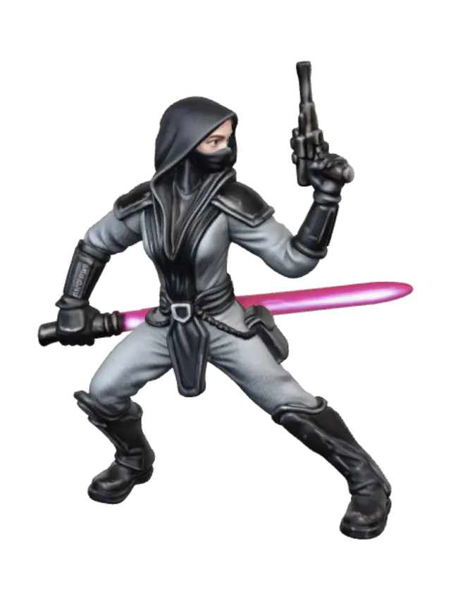 3D model for Shadowblade Ninja with Pink Lightsaber