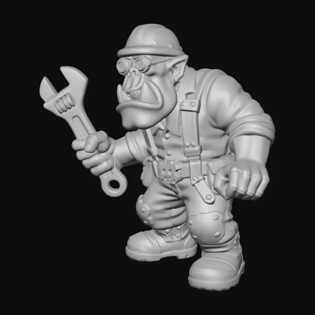 3D model for Wrench-Wielding Goblin