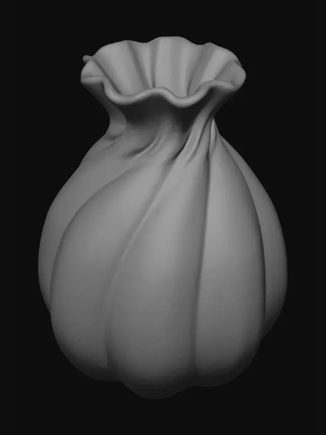 3D model for Ivory Pumpkin Vase