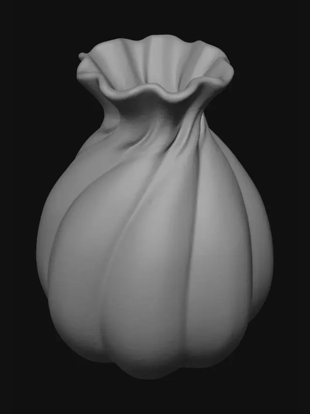 3D model for Ivory Pumpkin Vase