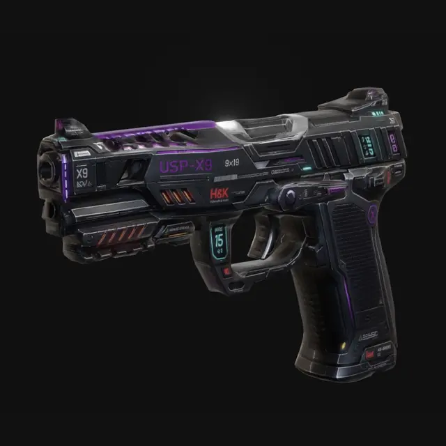 3D model for USP-X9 Neon Assault Pistol