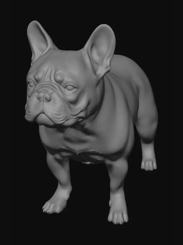 3D model for Bold French Bulldog by the Water