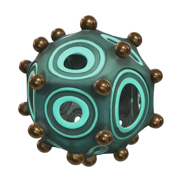 Modern Roman Dodecahedron 3D model, vytvořený pomocí AI