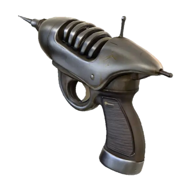 Retro Raygun - Laser 3D model, vytvořený pomocí AI