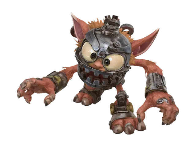 Modello 3D Rustjaw, generato dall’IA