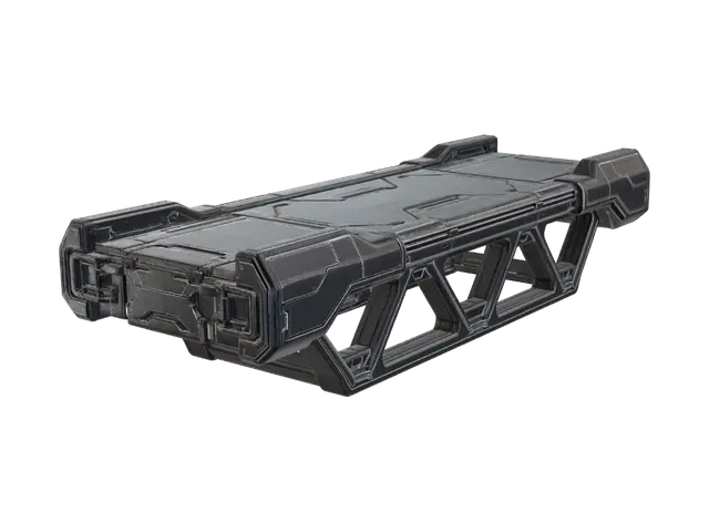 Quantum Freight Pod 3D model, vytvořený pomocí AI