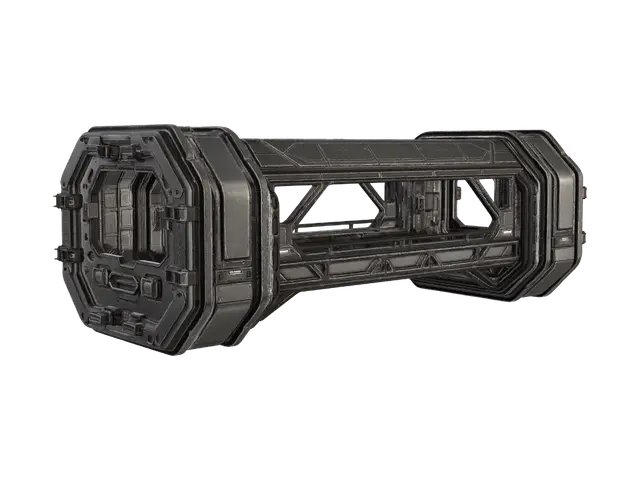 Quantum Transit Cylinder - Engineered-3D-modell, genererad av AI