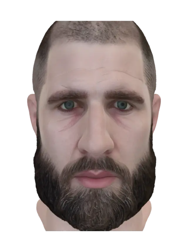 3D model for Rugged Bearded Portrait