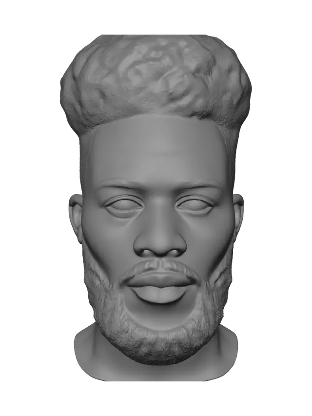 3D model for Close-Up Portrait of a Bearded Man