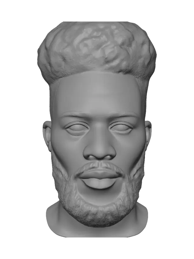 3D model for Close-Up Portrait of a Bearded Man