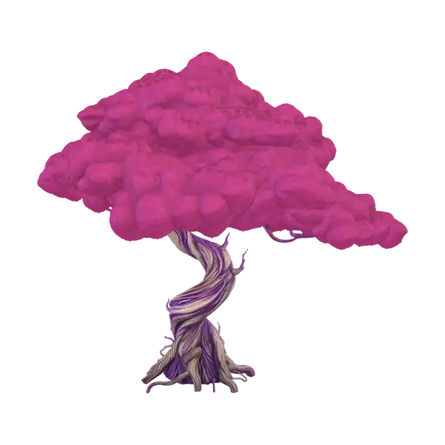3D model for Magenta Cloud Bonsai