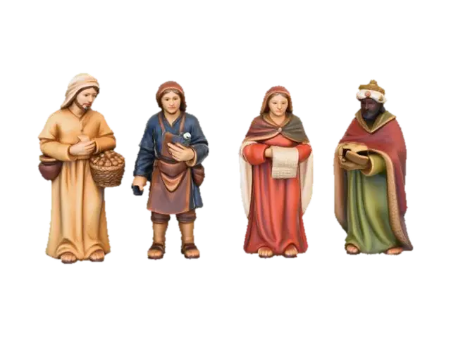Nativity Figures 3D model, vytvořený pomocí AI