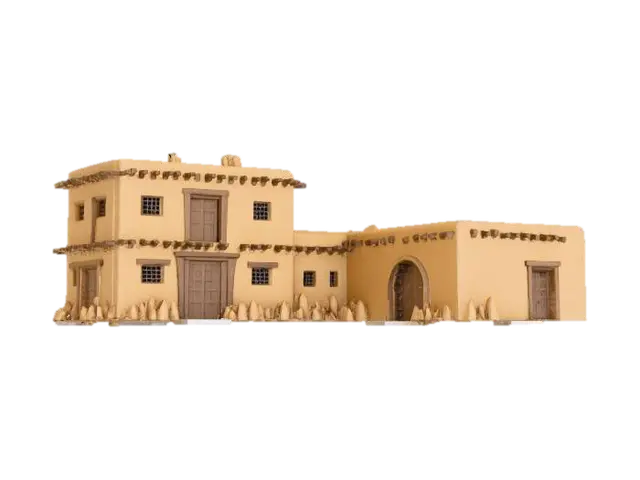 Desert Dwelling - Isolated 3D model, vytvořený pomocí AI