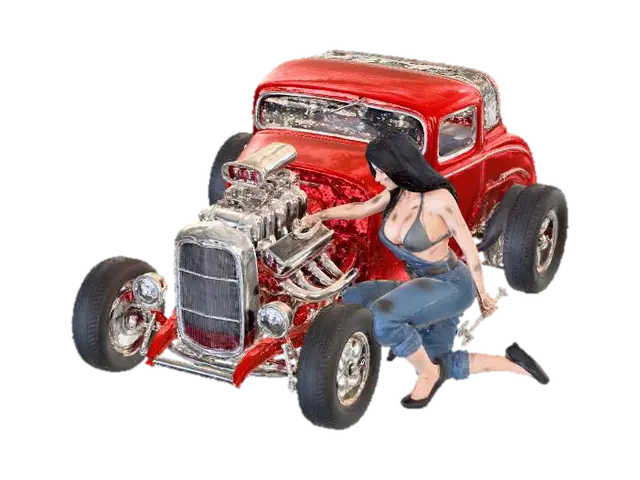 hot - Hotrod 3D model, vytvořený pomocí AI