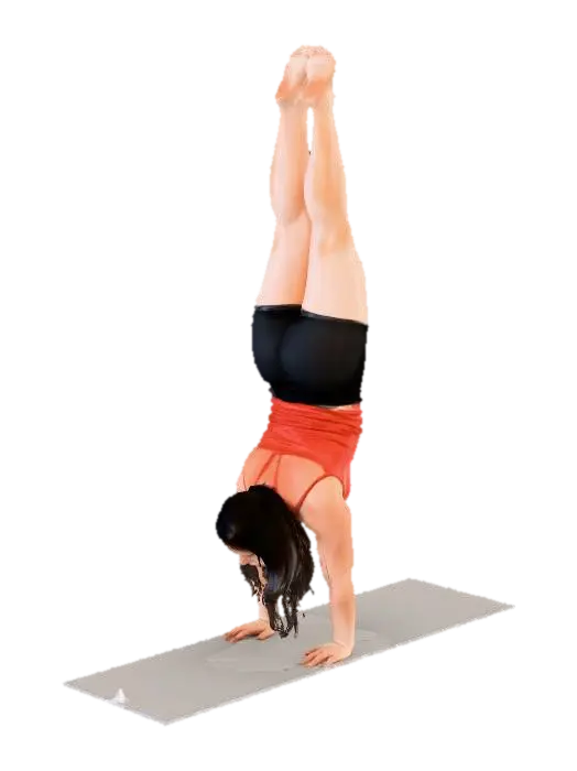 Handstand Balance - Yoga 3D model, vytvořený pomocí AI