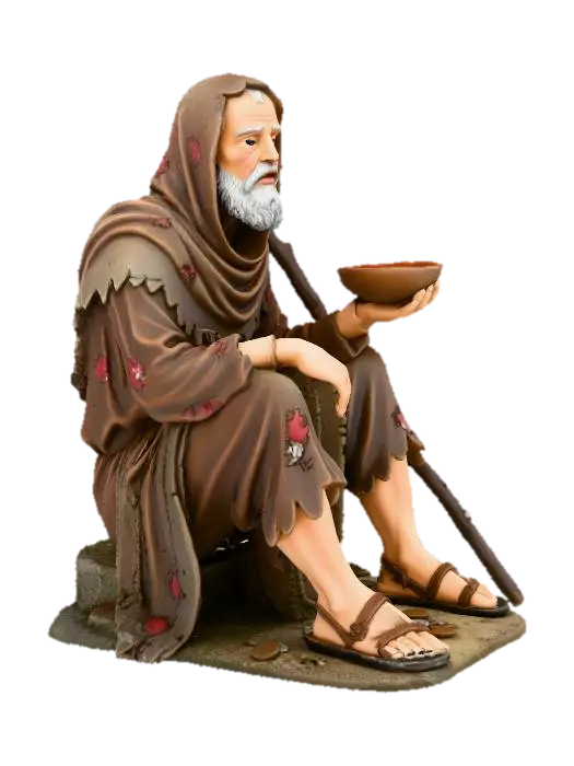 Benevolent Beggar - Artistic 3D model, vytvořený pomocí AI