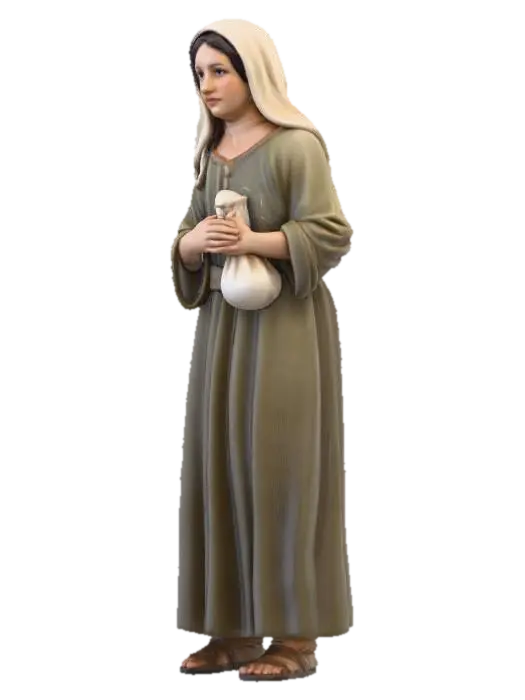 Peasant Holding Bag 3D model, vytvořený pomocí AI
