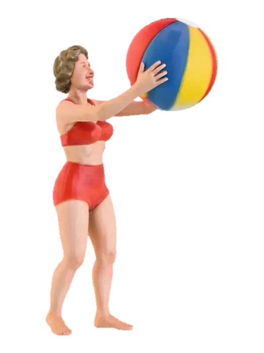 Beach Ball Fun - Play 3D model, vytvořený pomocí AI