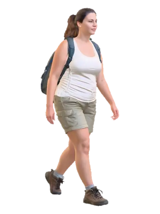 Hiker with Backpack - Hotpans 3D model, vytvořený pomocí AI