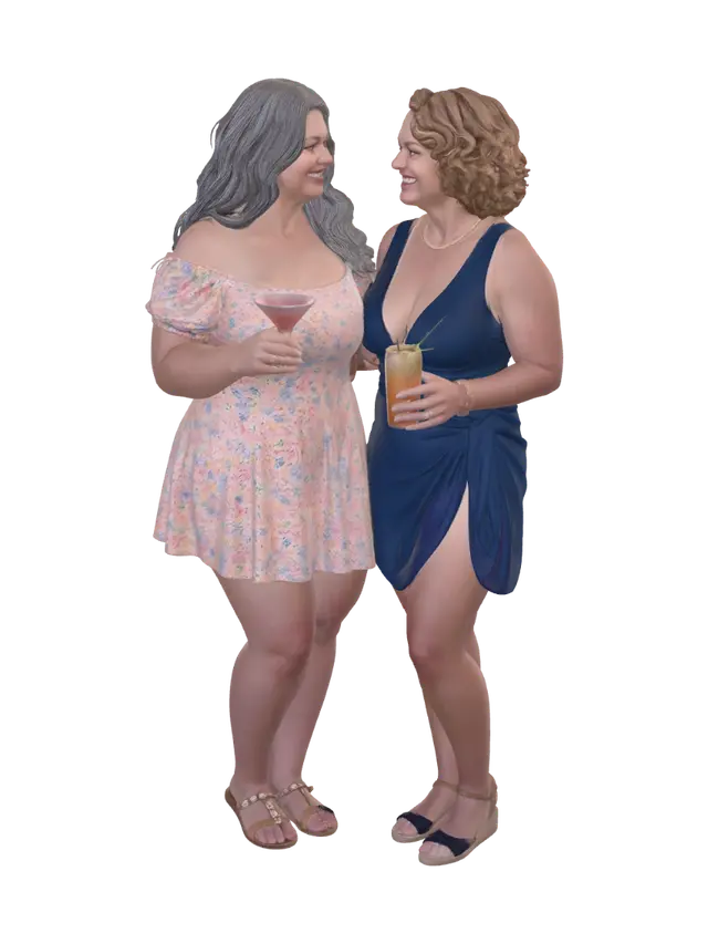 3D model for Sunset Toast on the Beach