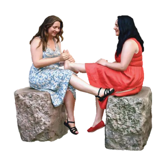 Foot Massage Between Friends - Care 3D model, vytvořený pomocí AI