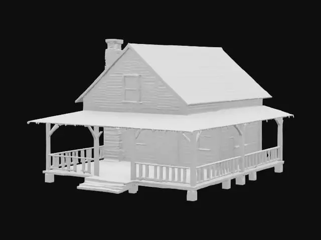 3D model for old west home, 1800's