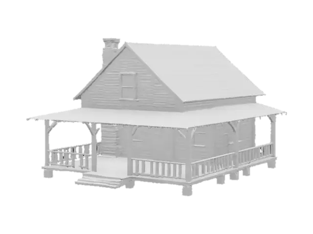 3D model for old west home, 1800's